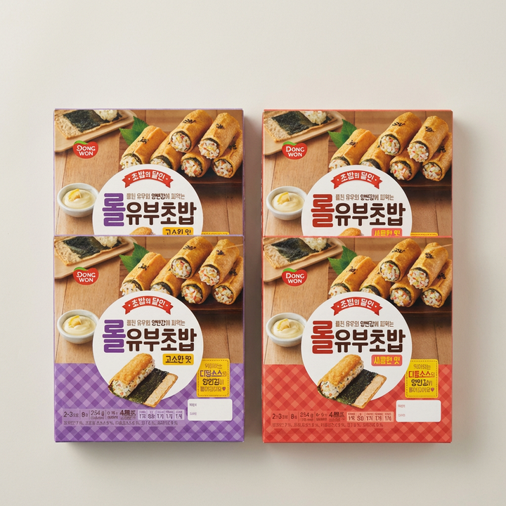 동원 초밥의달인 롤유부초밥, 고소한맛 2개 + 새콤한맛 2개, 245g, 4개