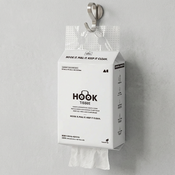 HOOK 걸어쓰는 화장지, 4겹, 200매, 6개입